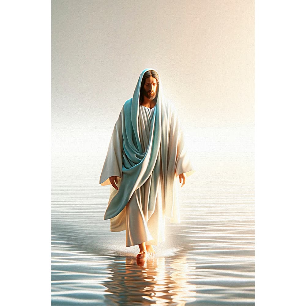 Quadro Decorativo Religiosos Jesus Caminhando sobre as águas